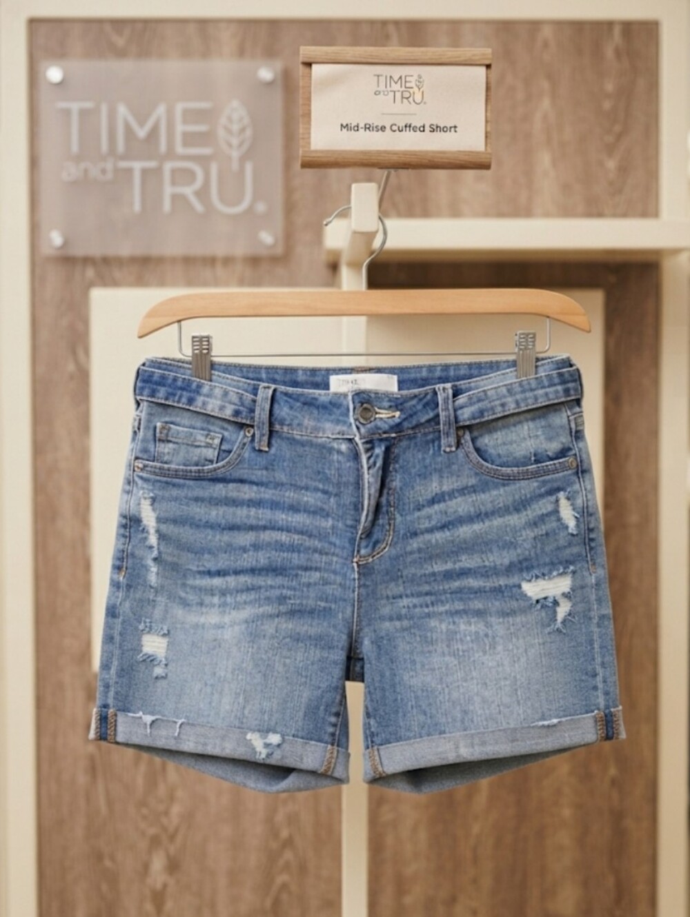 Effortless Summer Style: Time and Tru Cuffed Denim Shorts